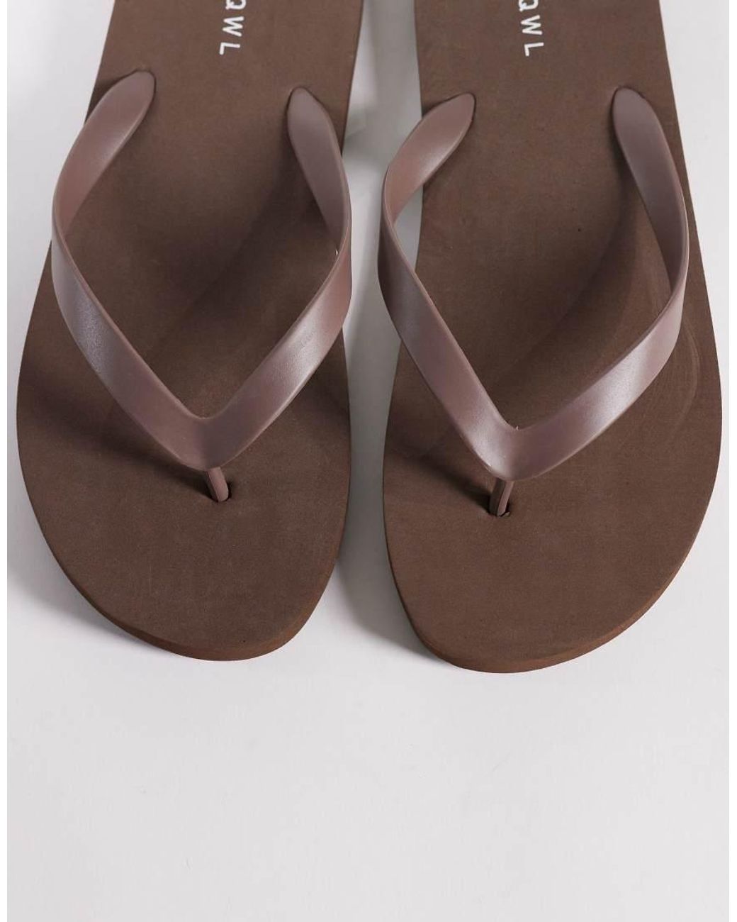 SEQWL Brown Flip Flops for men