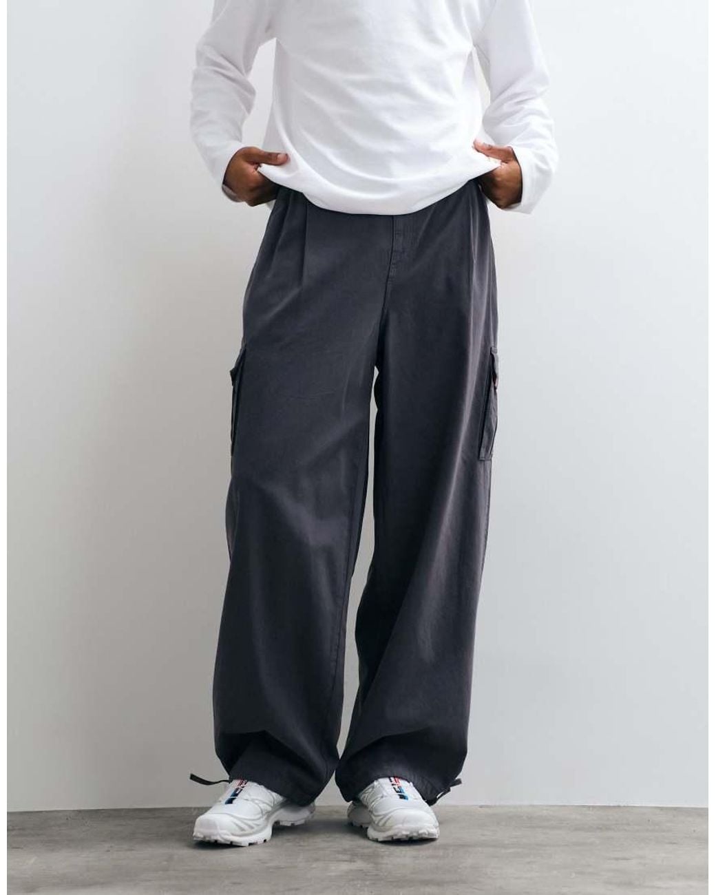 Collusion White Utility Cargo Trouser for men