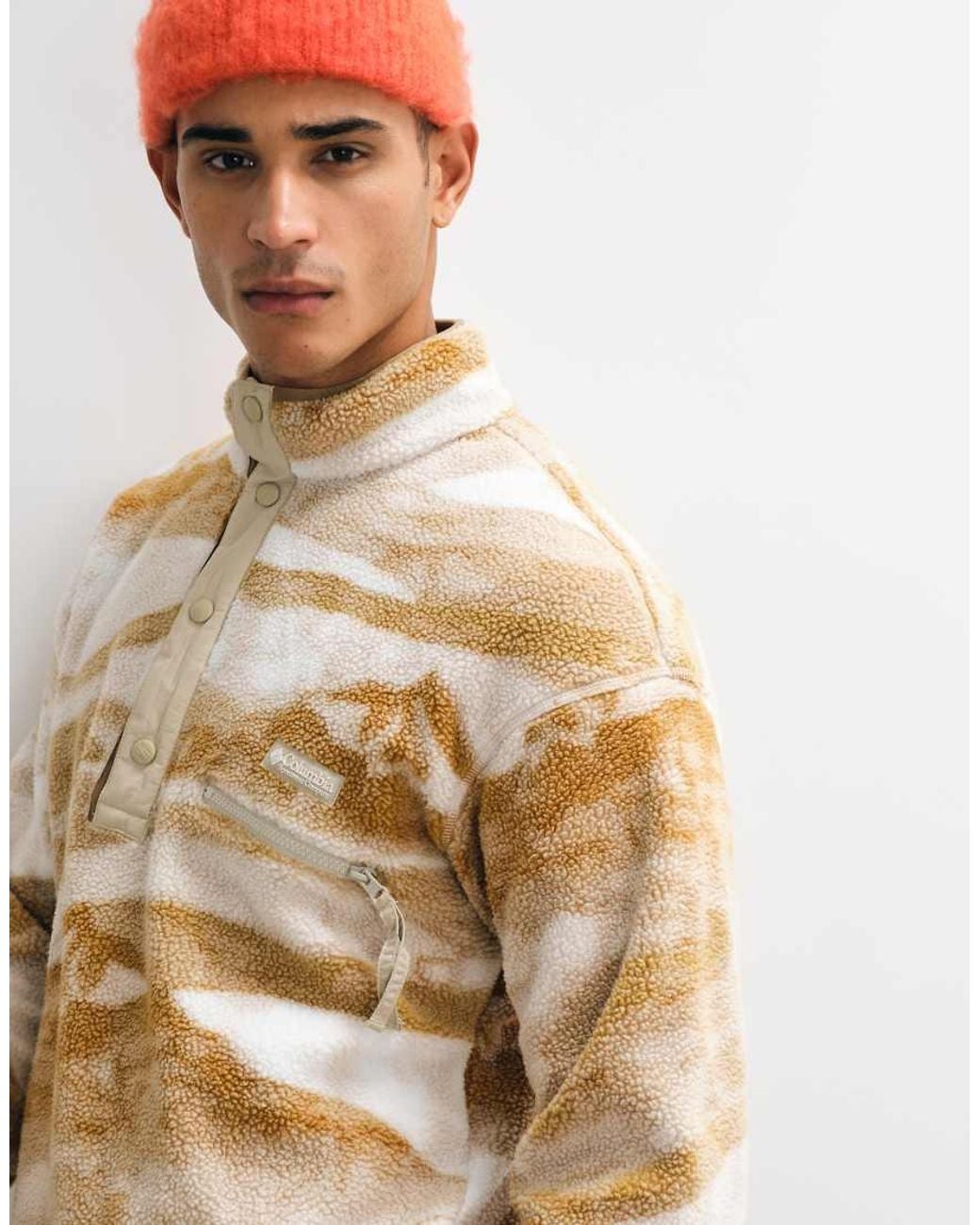 Columbia Natural Helvetia Ii Printed Half Snap Fleece for men
