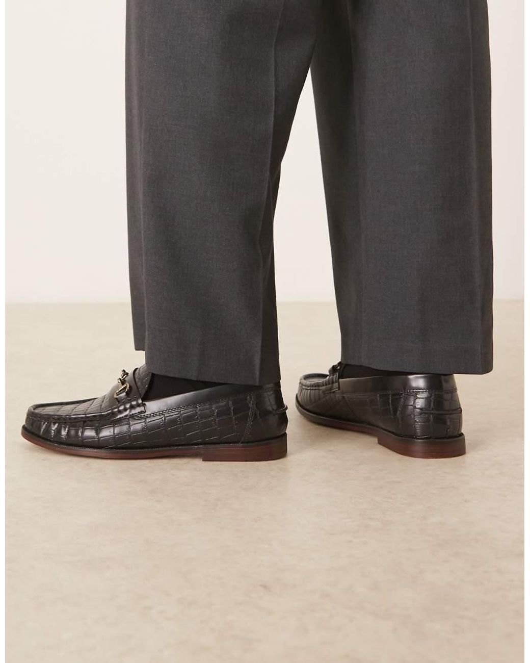 ASOS Black Penny Loafers for men