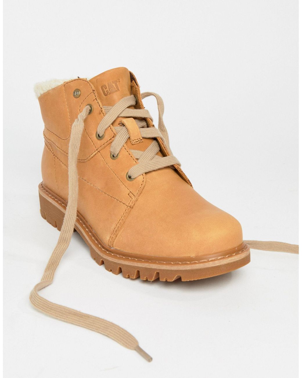 caterpillar fur lined boots
