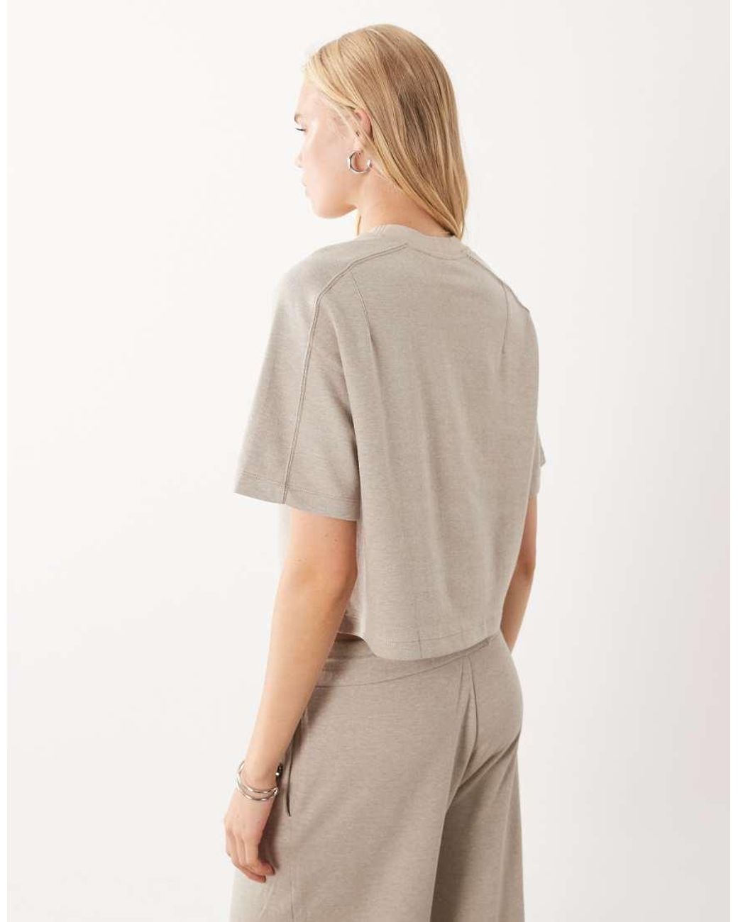 Mango Natural Pico Cotton Mix T-shirt Co-ord