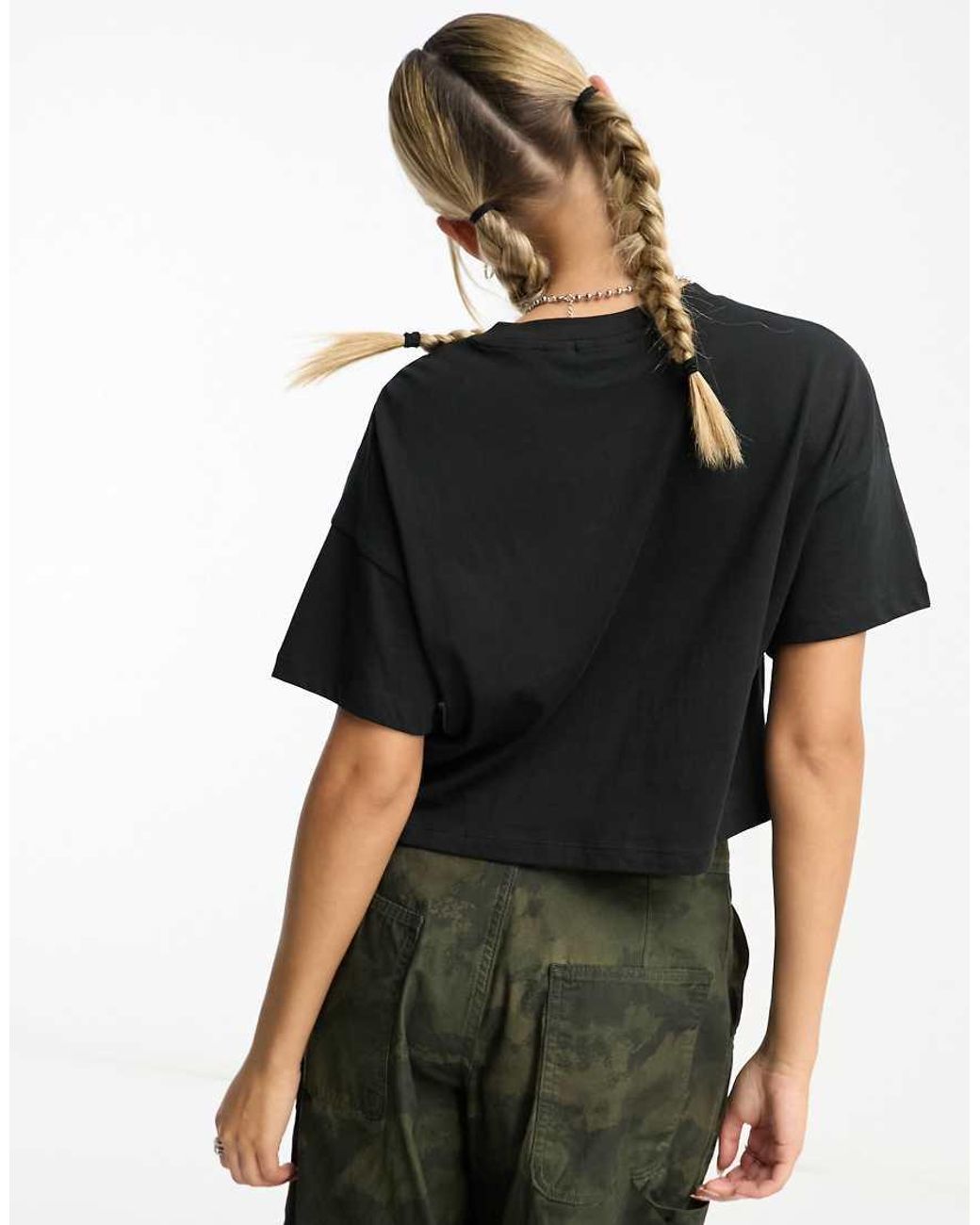 Noisy May Black Cropped T-shirt