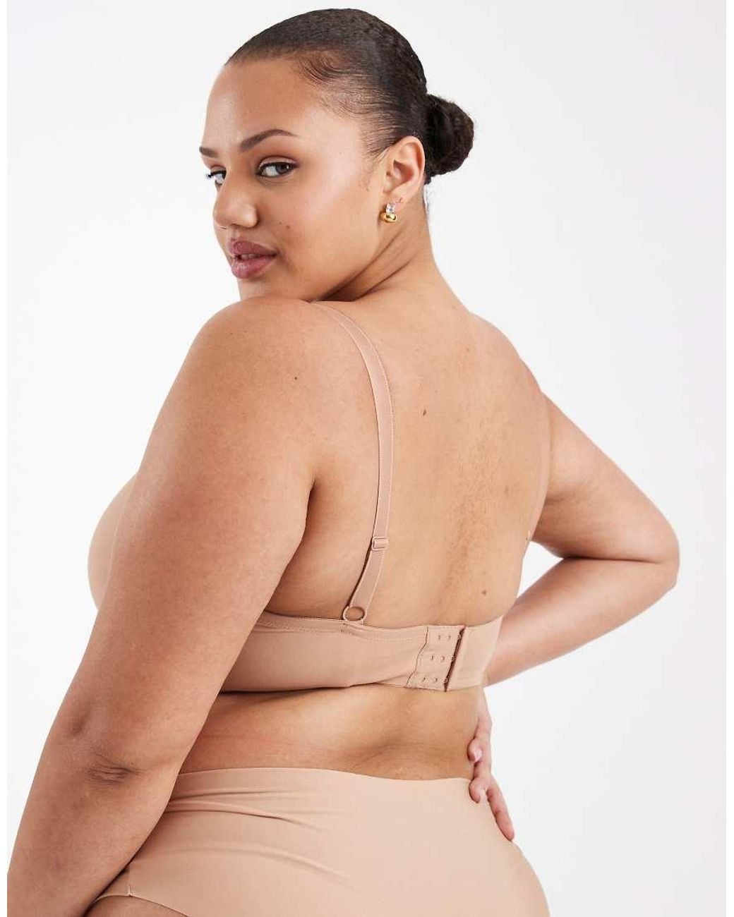 ASOS Natural Asos Design Curve Moulded T-Shirt Bra