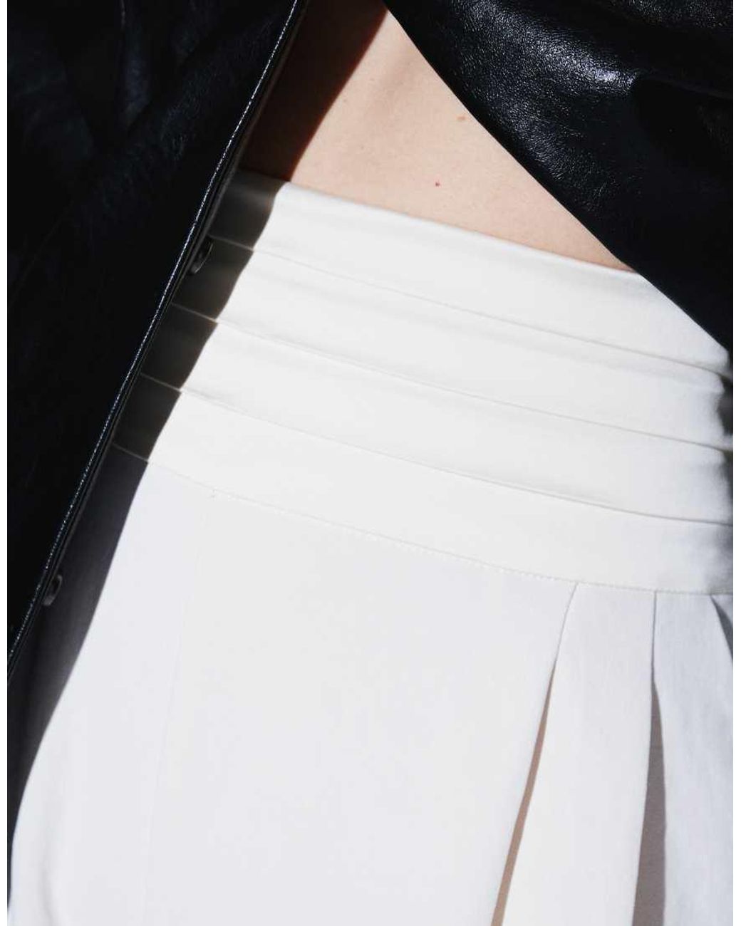 ASOS Natural Tailored Tuexedo Trouser With Wrap Waist