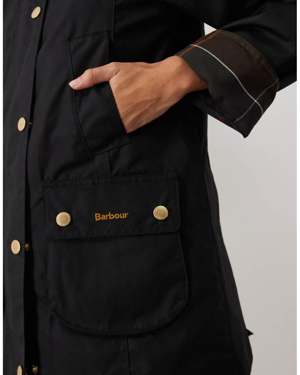 Barbour Black Modern Beadnell Wax Jacket