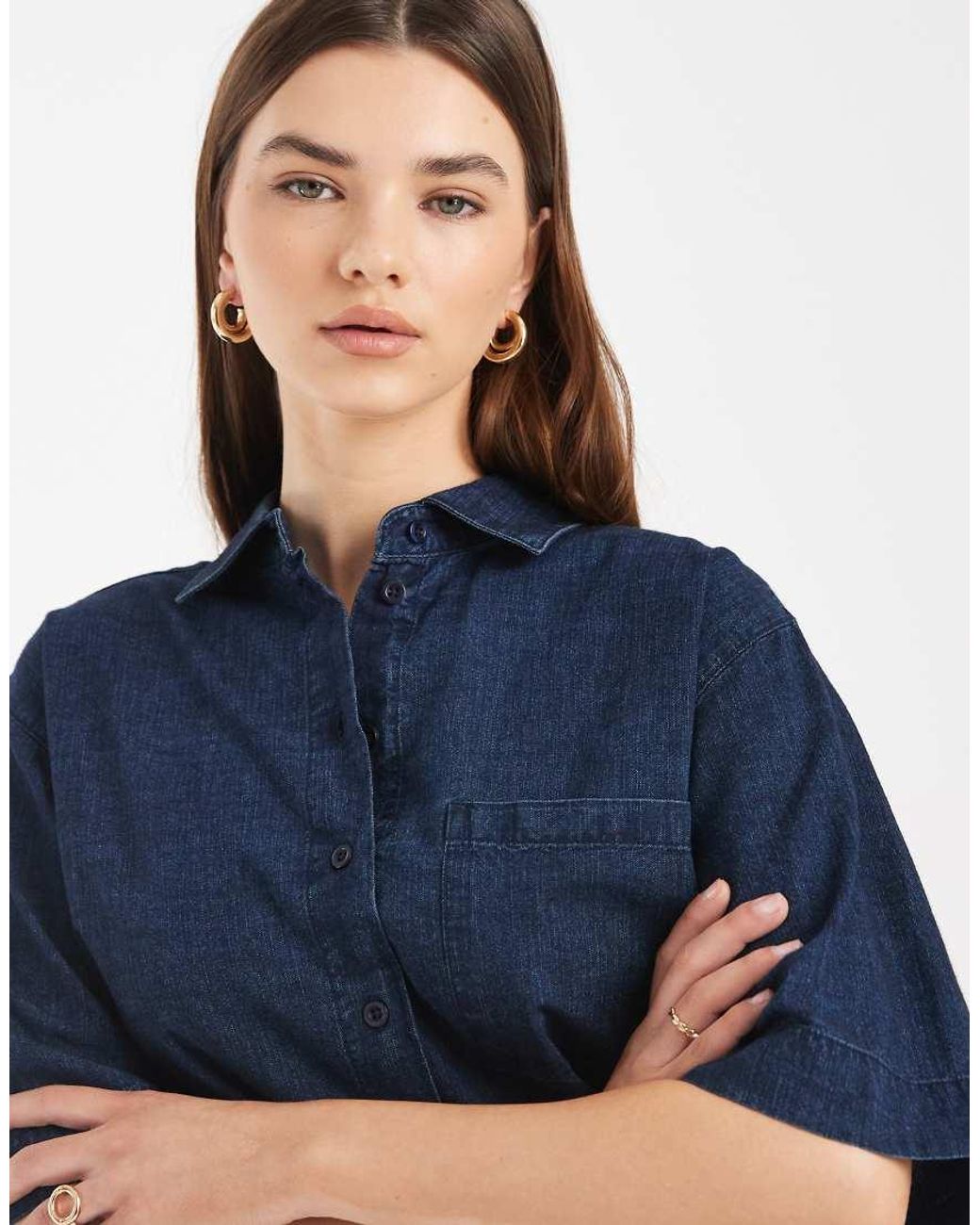 ASOS Blue Denim Boxy Shirt