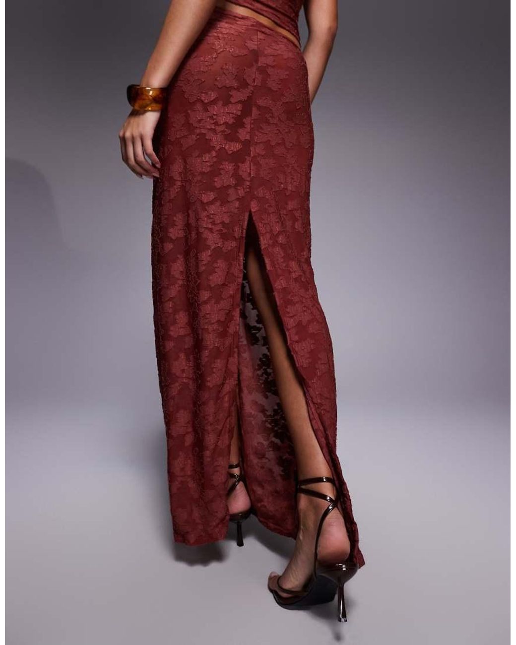 South Beach Purple Burnout Maxi Beach Skirt