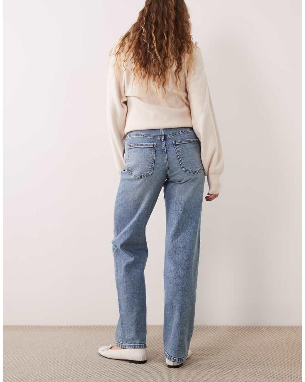 Miss Selfridge Blue Straight Leg Jeans