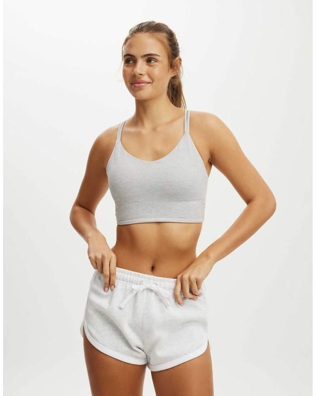 Cotton On White Summer Fleece Volley Short