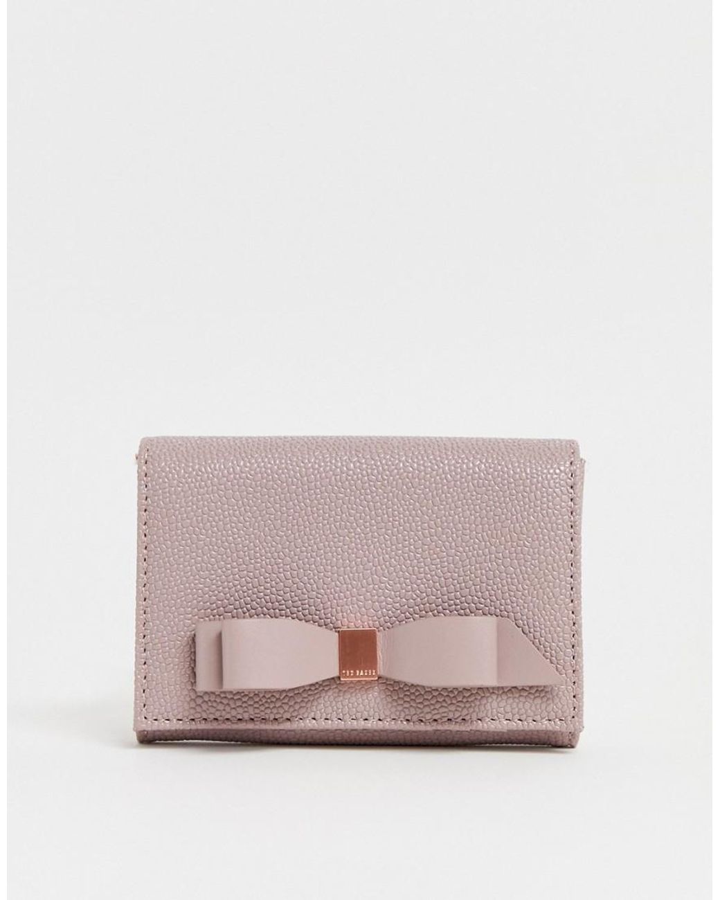 Ted Baker Leonyy Bow Flap Mini Ladies' Wallet in Pink | Lyst
