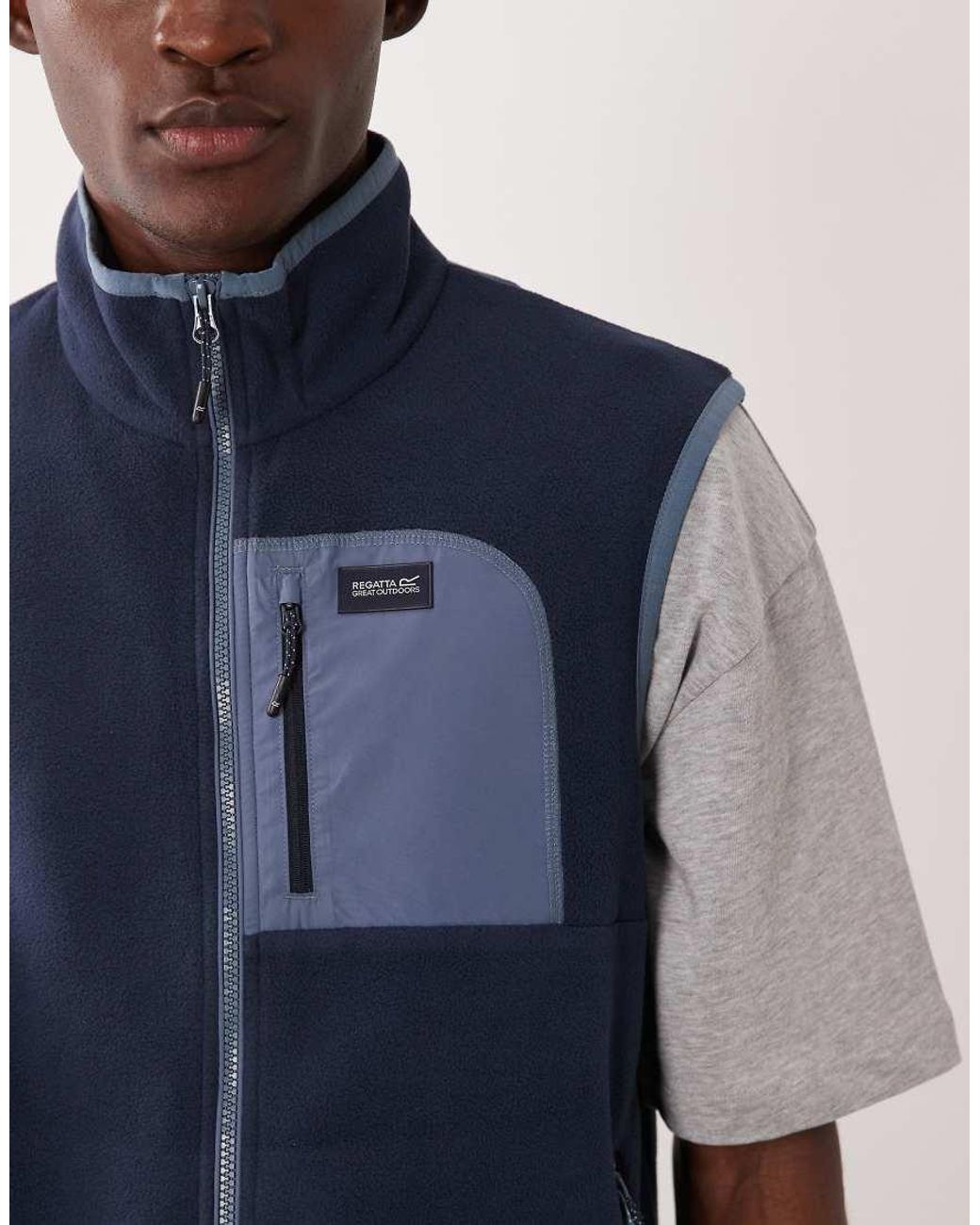 Regatta Blue Full Zip Frankie Fleece Bodywarmer for men