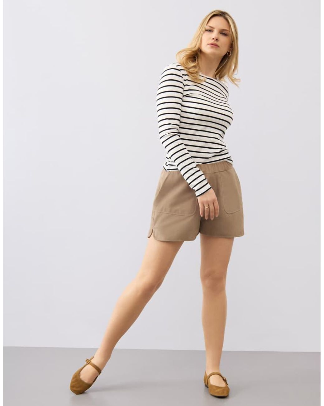 Bolongaro Trevor Natural Real Suede Tracie Short