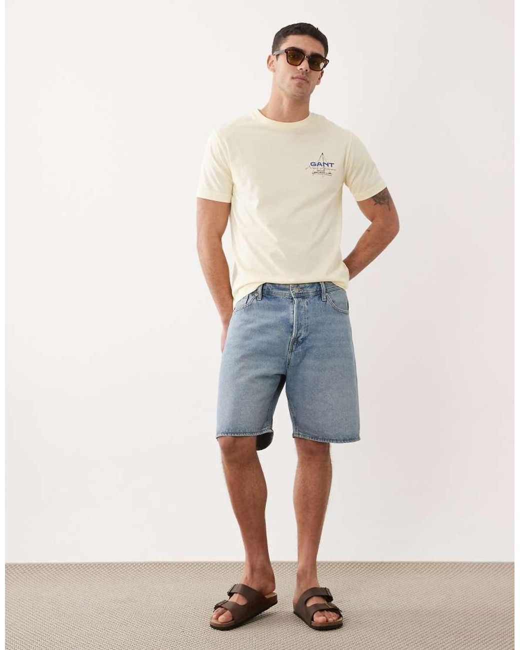 Gant Natural Coastal Chest Print T-Shirt for men