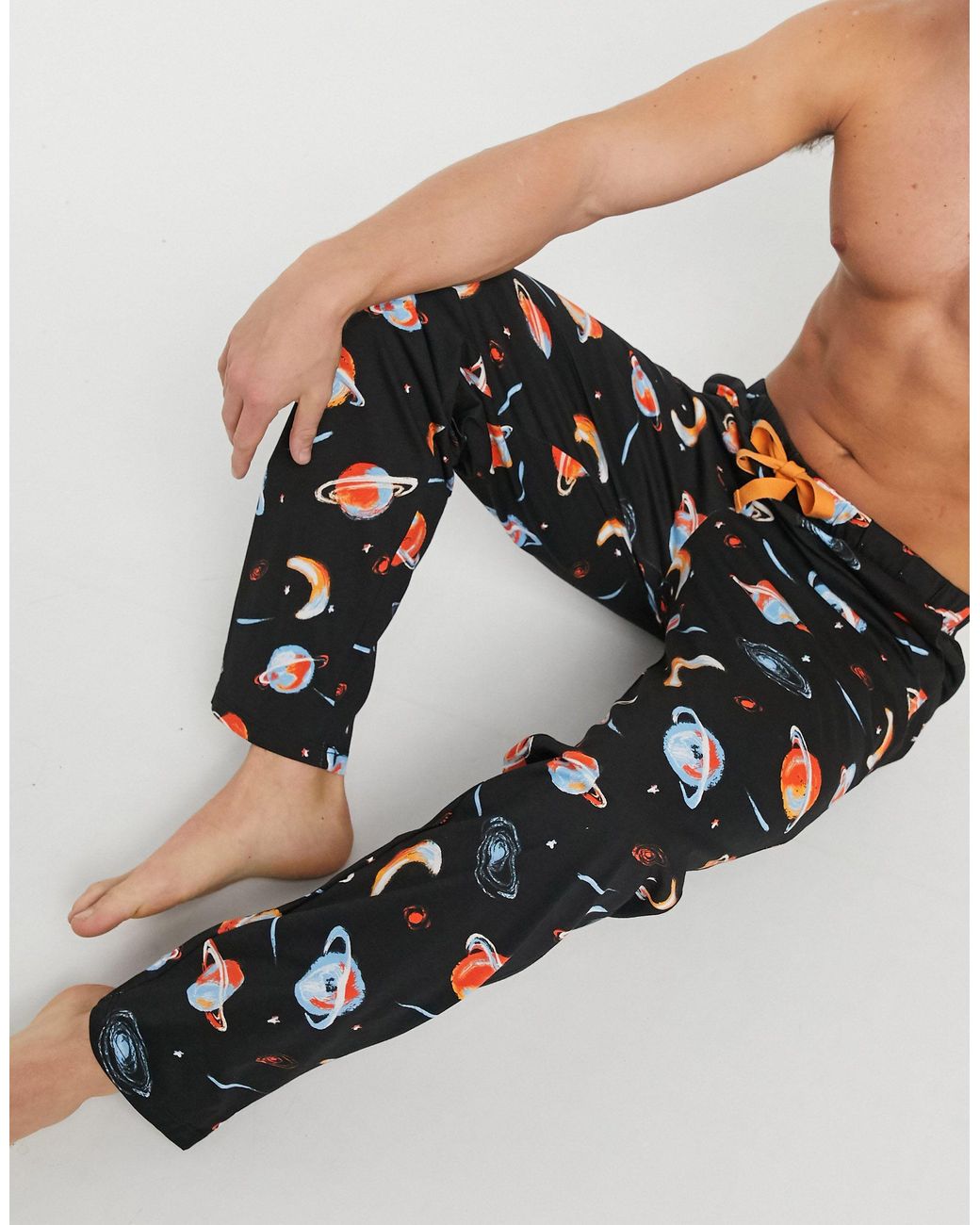 ASOS – lounge-pyjamahose mit weltraum-print in Schwarz für Herren | Lyst AT