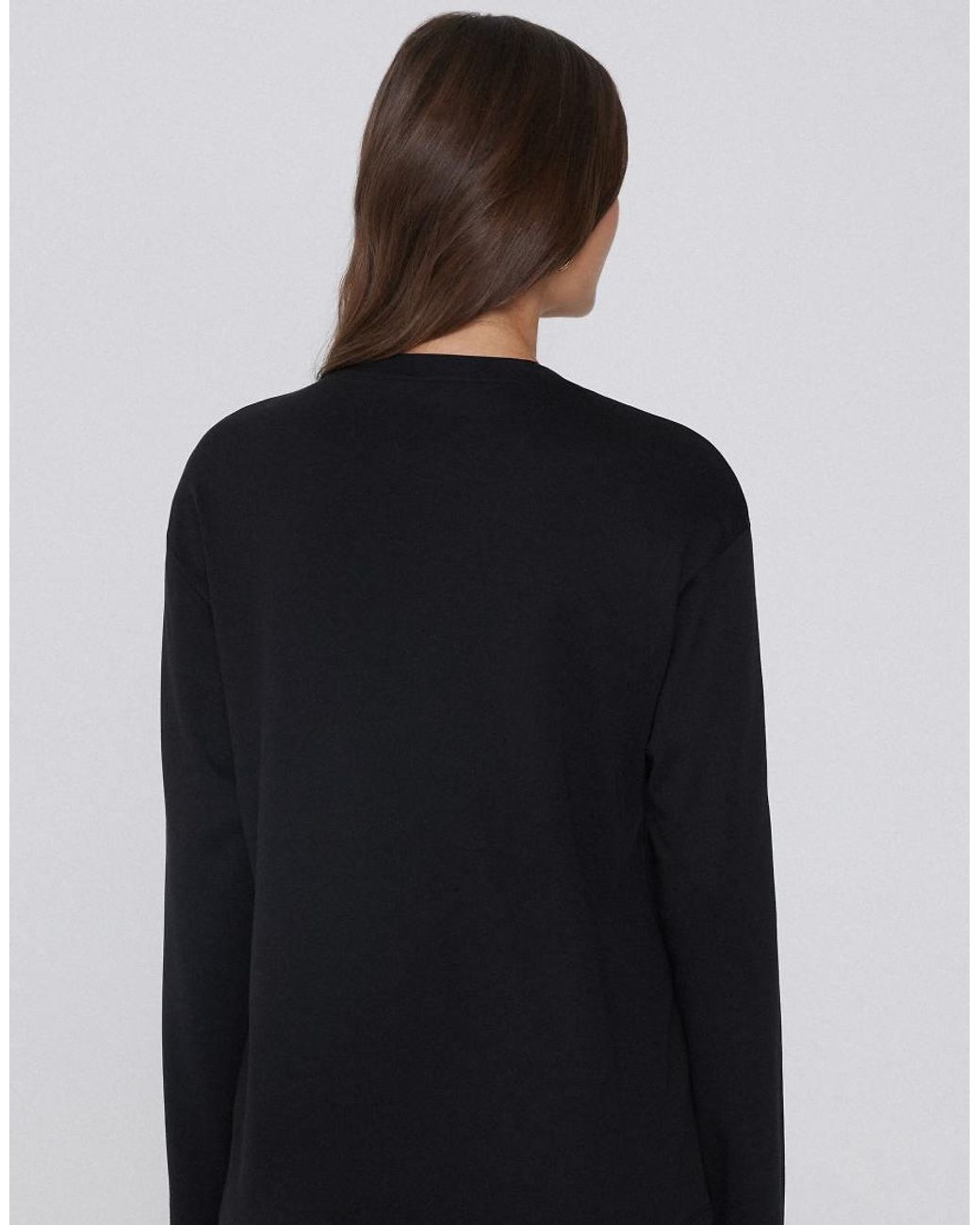 Tezenis Black Mid Weight Cotton Long Sleeve T-Shirt