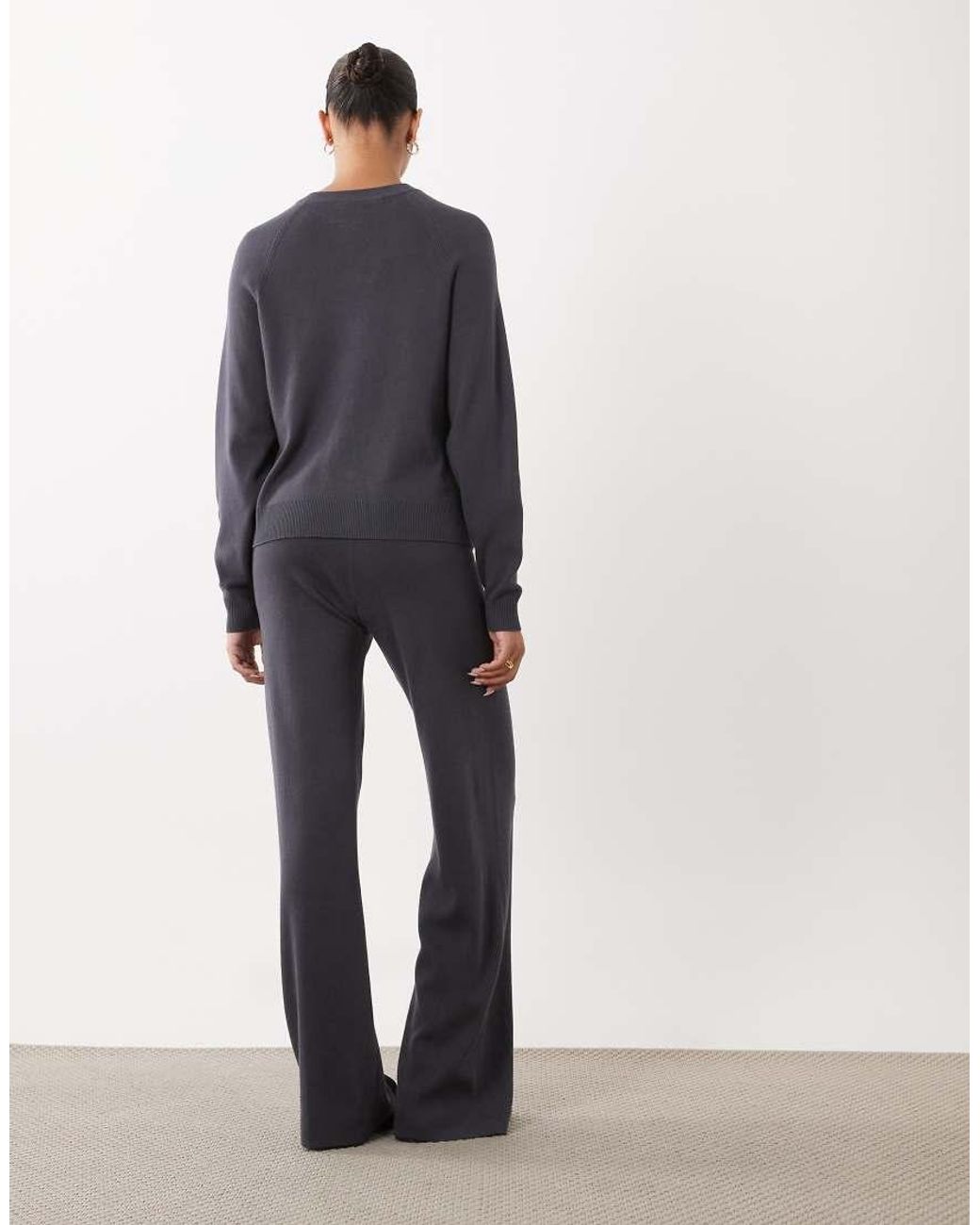 ASOS Blue Asos Design Maternity Compact Knit Straight Leg Trouser Co-Ord