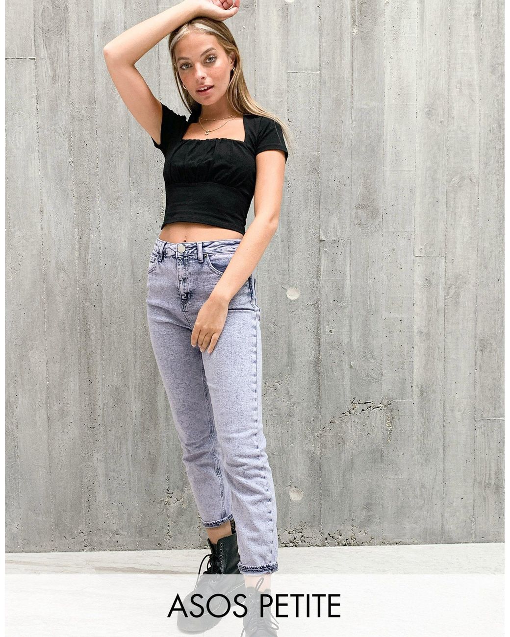 asos petite mom jeans