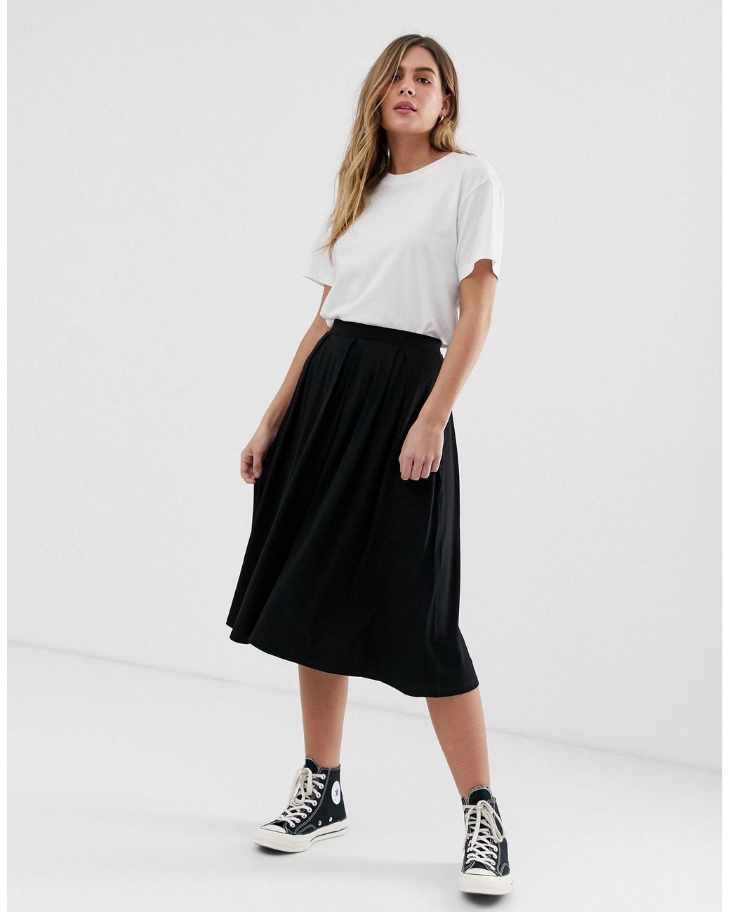 asos box pleat skirt