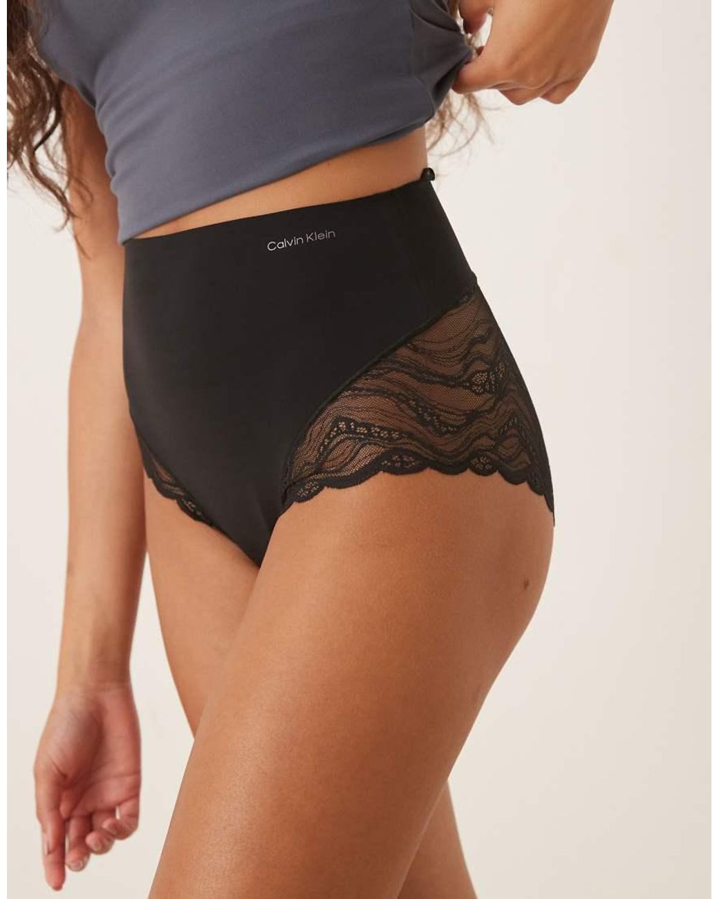 Calvin Klein Gray Shapewear Lace Brief