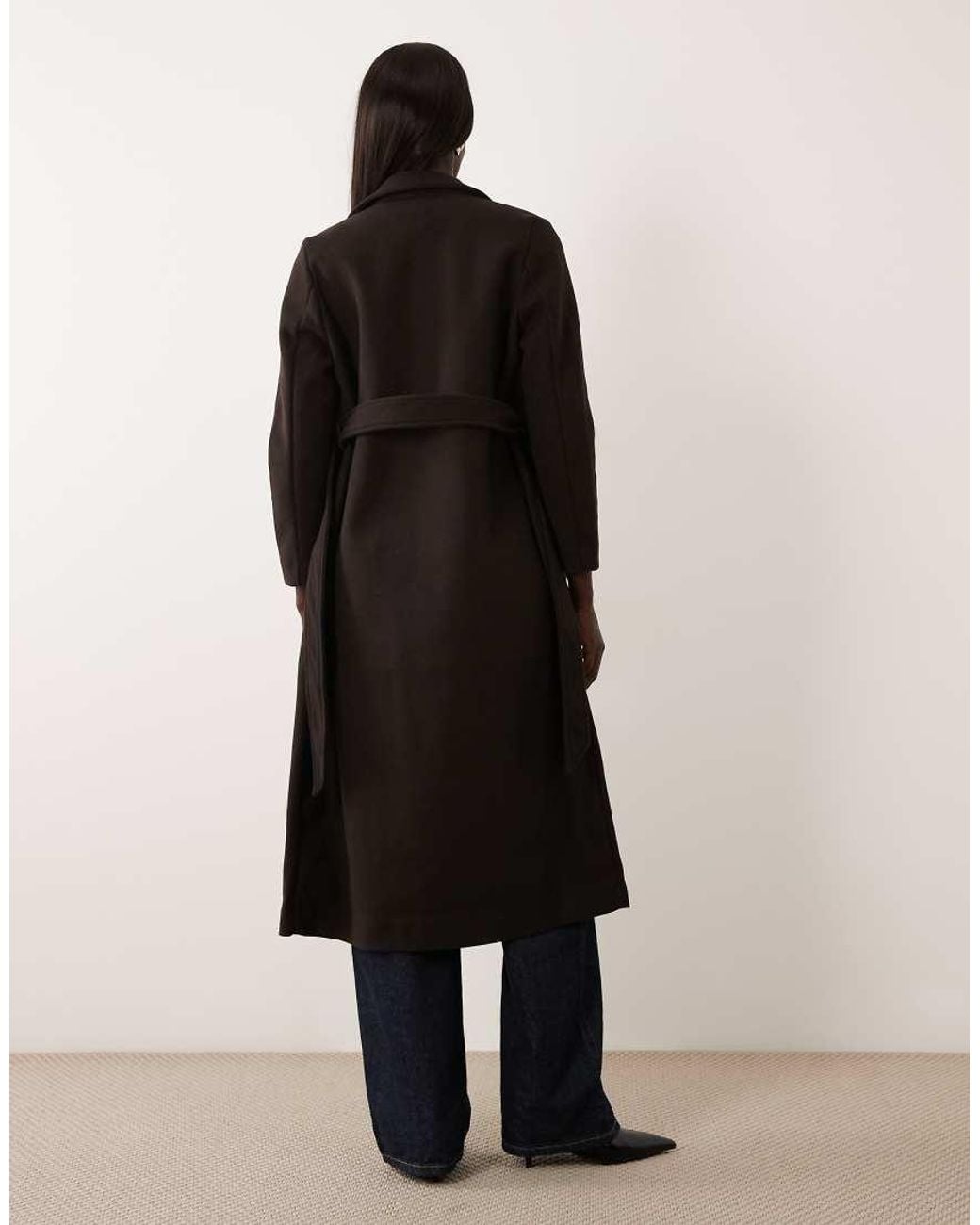 Vero Moda Black Belted Formal Maxi Coat