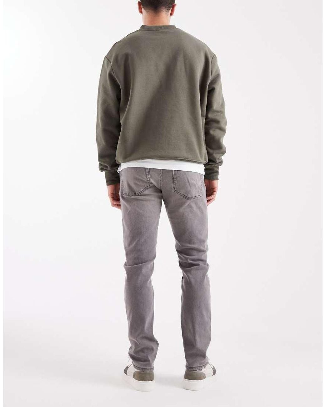 Only & Sons Gray Weft Regular Fit Jeans for men