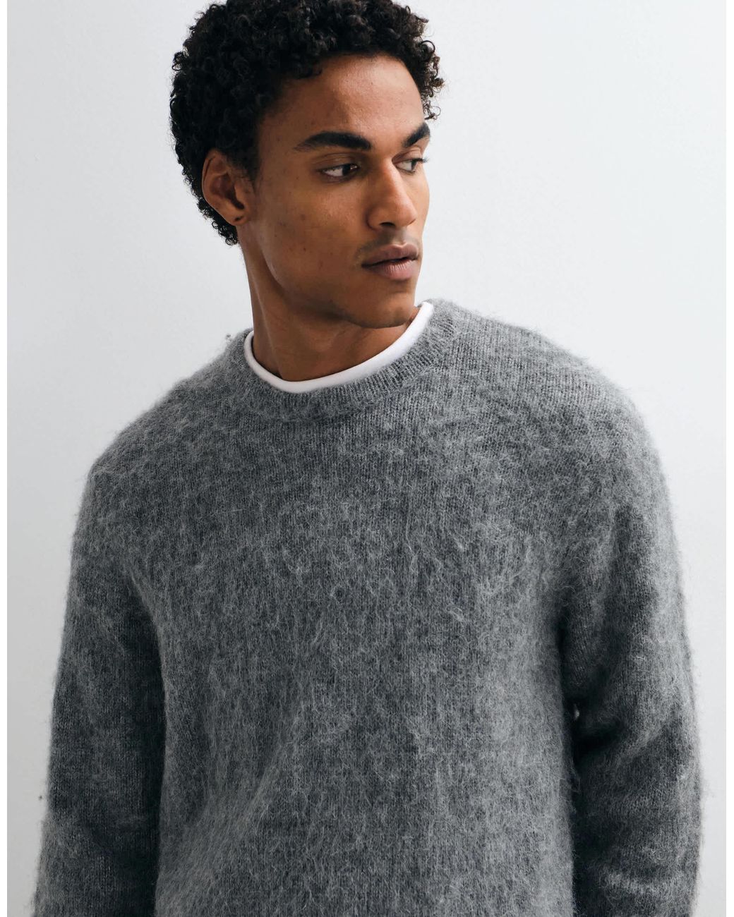 Pull oversize en maille mohair ASOS pour homme en coloris Gray