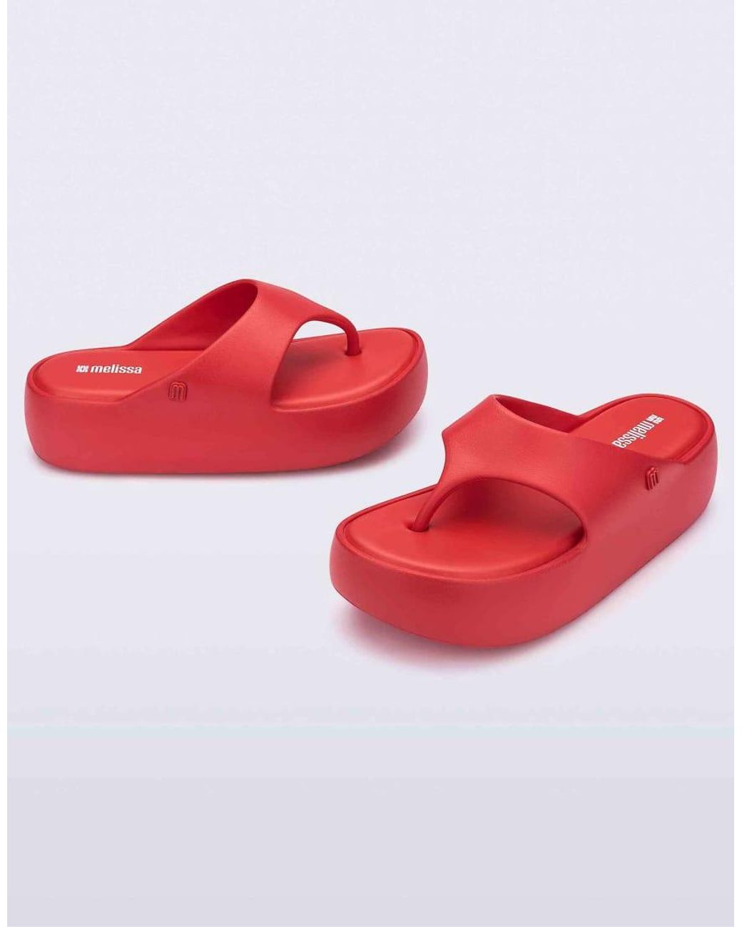 Melissa Red Free Platform Thong Slip On Sandal
