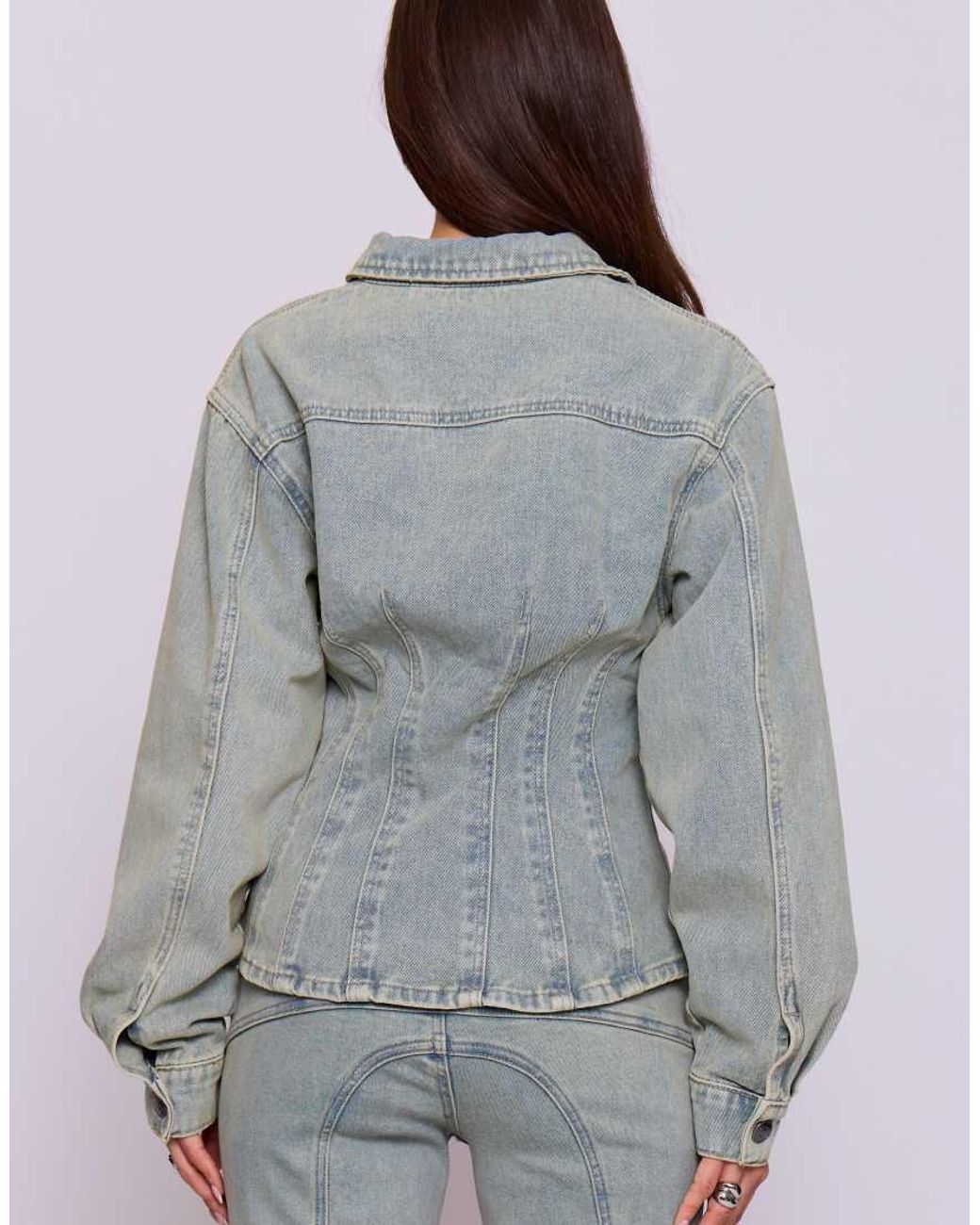 Missy Empire Gray Denim Jacket