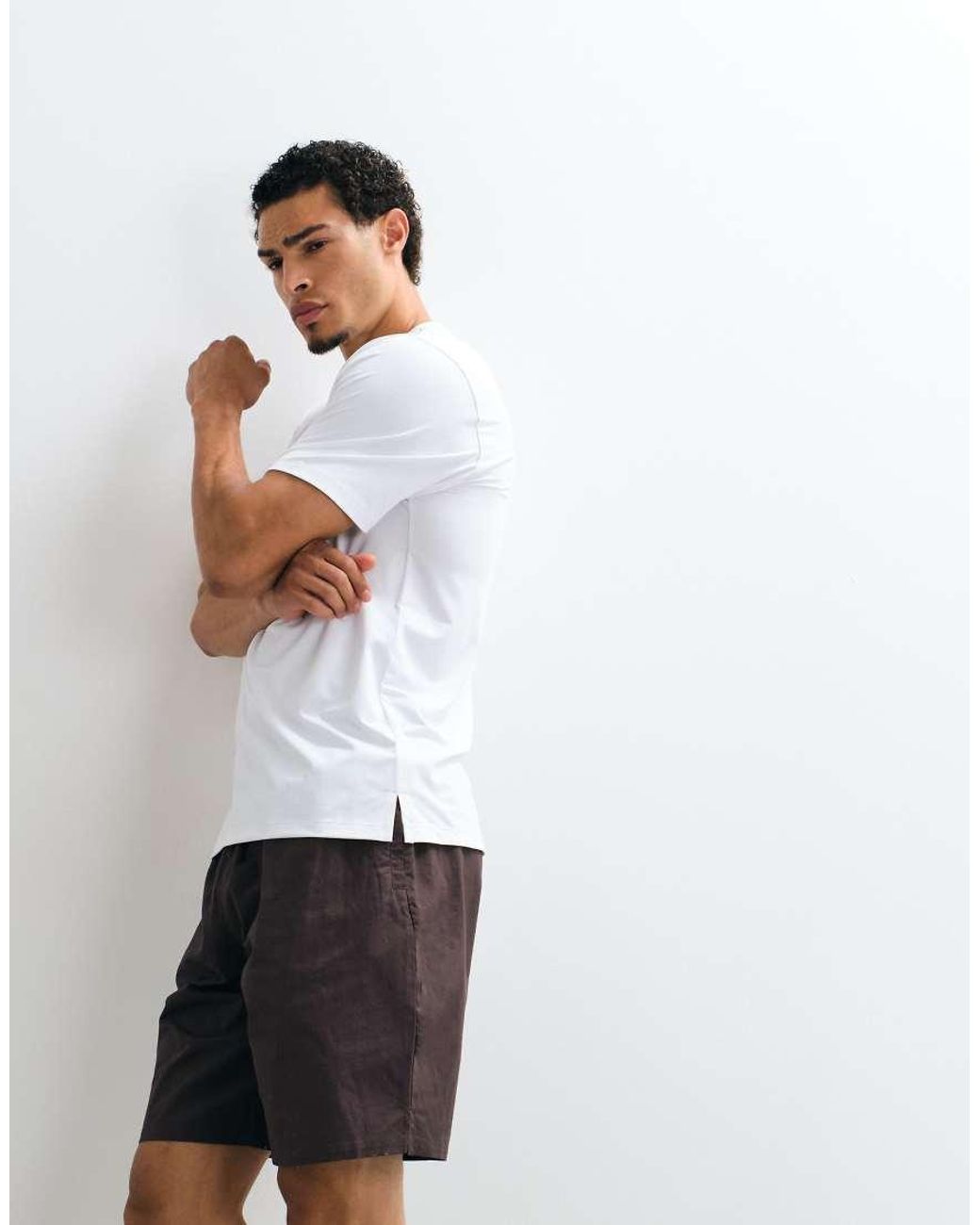 4505 Black Wide Leg Cotton Ripstop 10 Inch Lifting Shorts With Zip Pockets for men