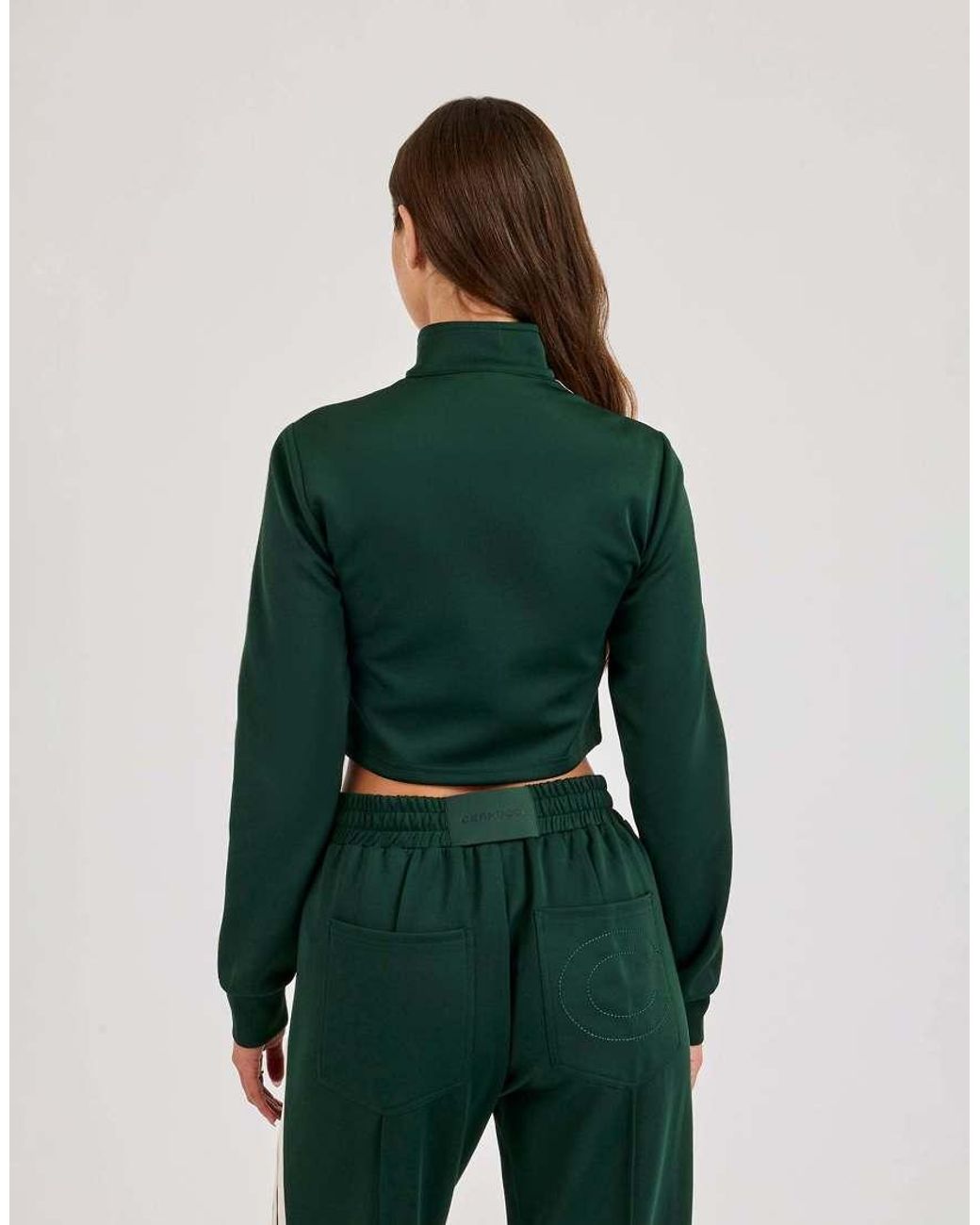 CERNUCCI Green Fitted Taping Track Top