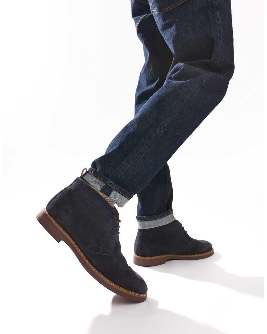 Base London Blue Lincoln Chukka Boot for men