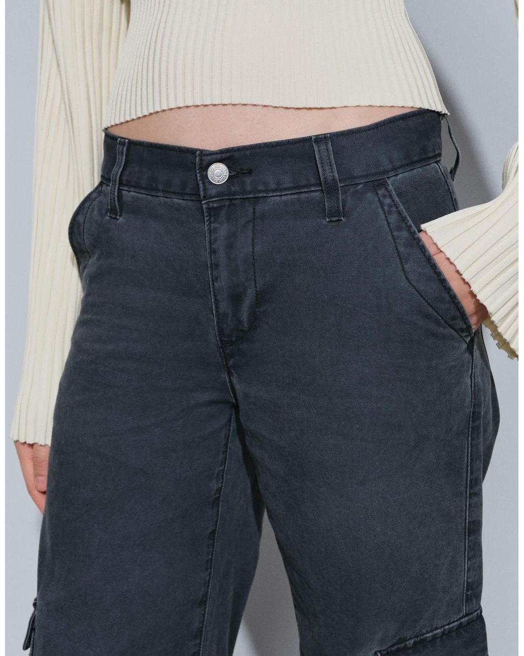 Pantalon cargo ample superlow en délavé Levi's en coloris Blue