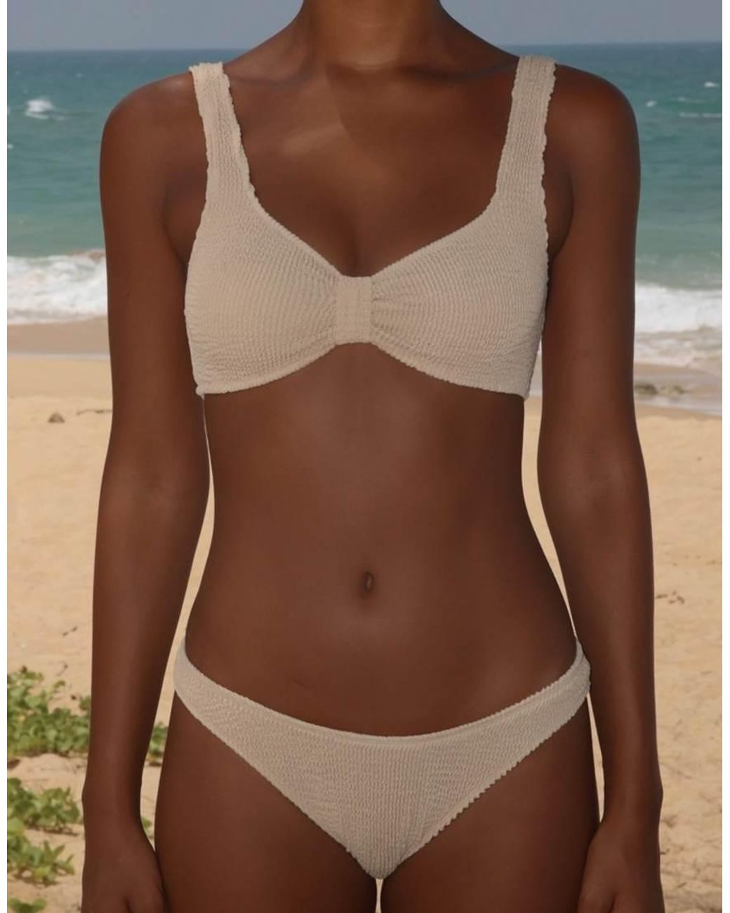 Moda Minx Blue Scrunch Fixed Full Brief Bikini Bottom