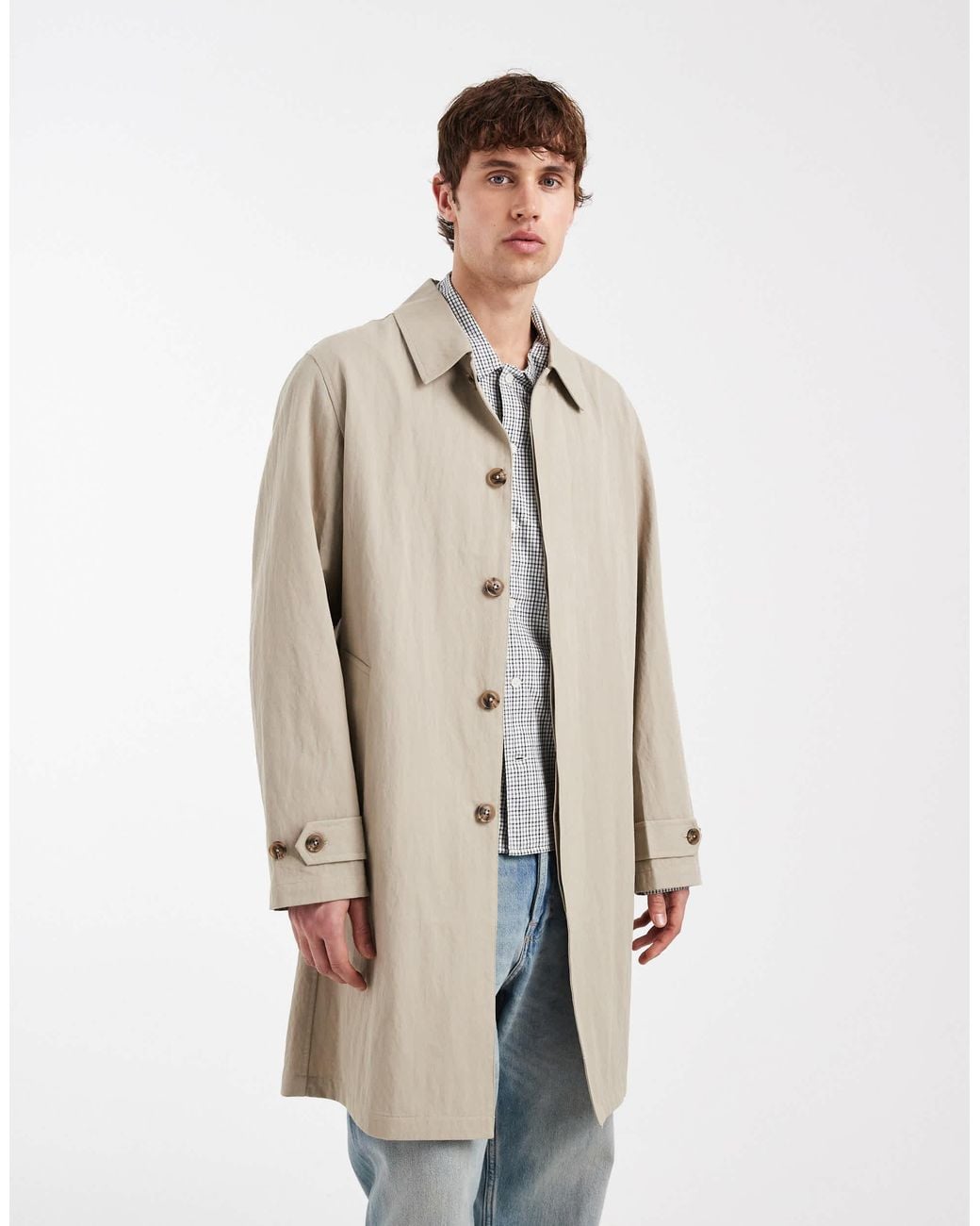 Jack & Jones Natural Premium Mac Coat for men