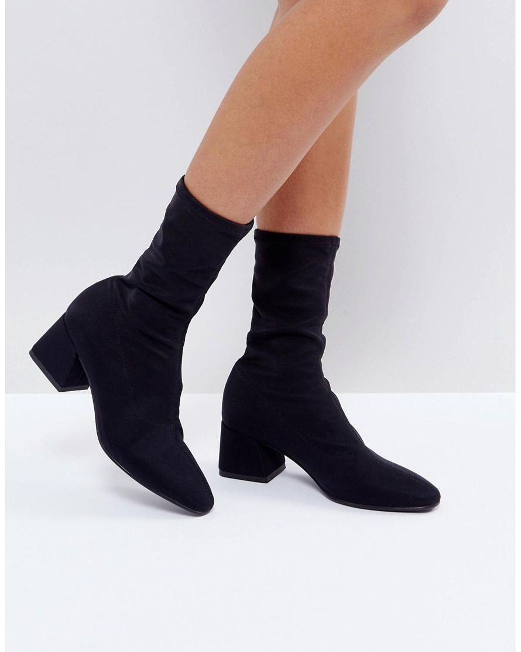 Vagabond Alice Pull Sock Boot in Black | Lyst