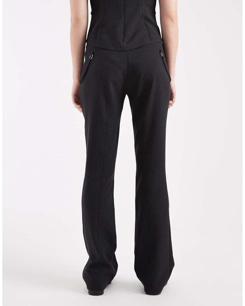 Collusion Blue Tailored Pinstripe Buckle Trouser Co-Ord