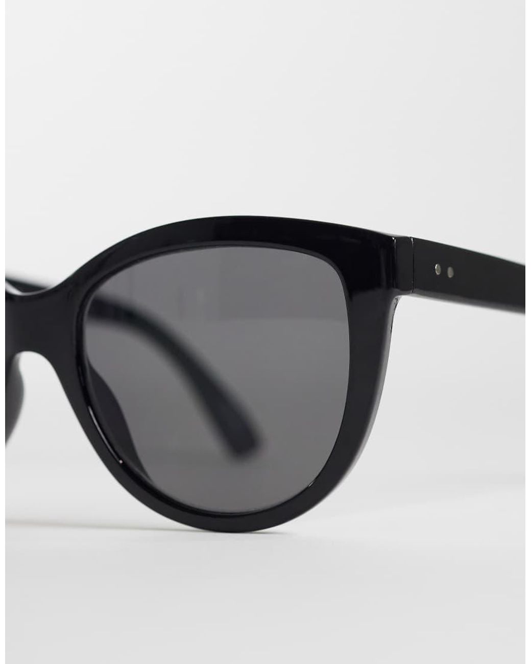 Vero Moda Black Large Rounded Sunglasses