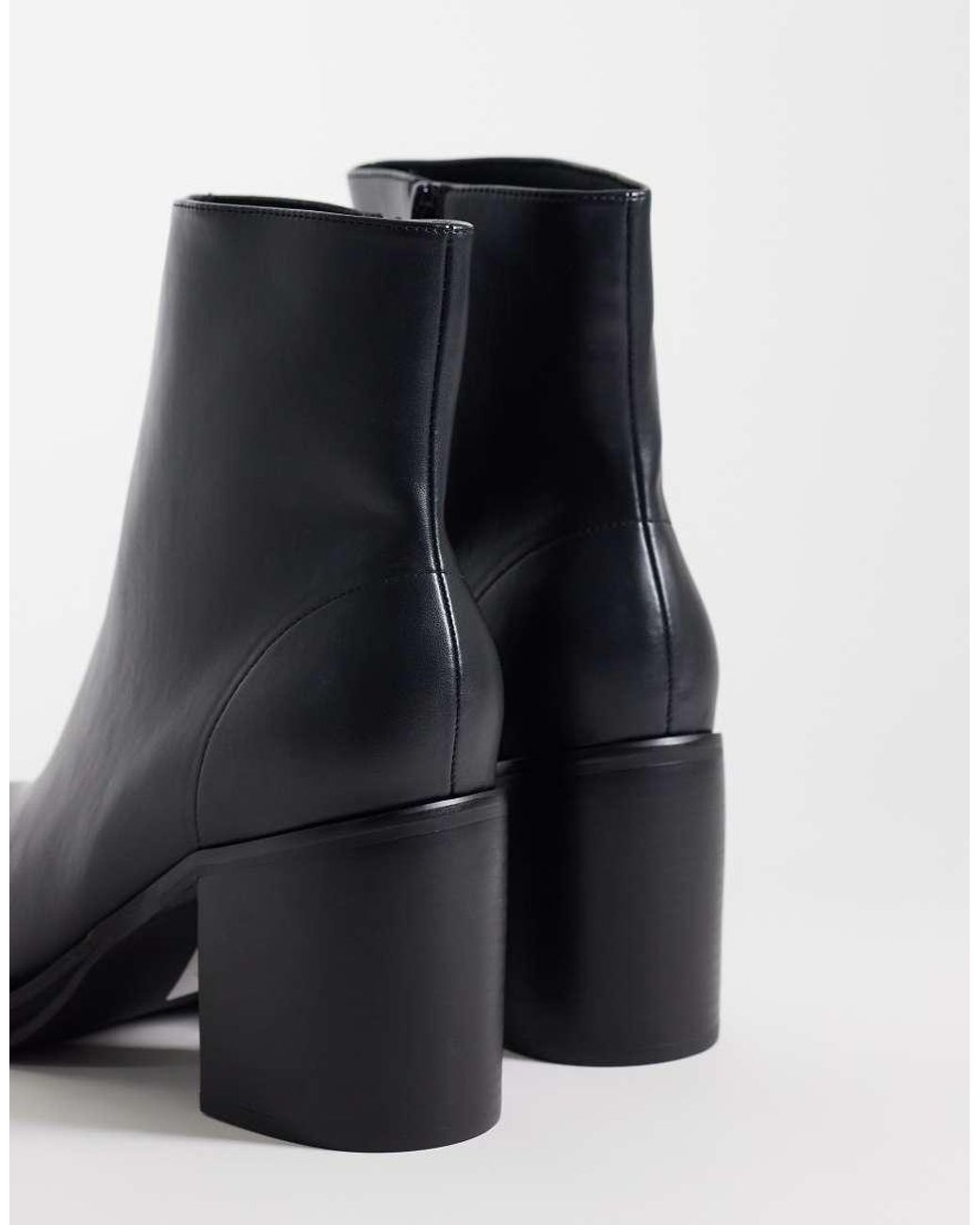 ASOS Blue Heeled Chelsea Boots With Angled Toe for men