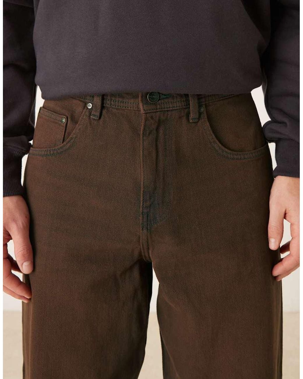 ASOS Brown Loose Jeans for men