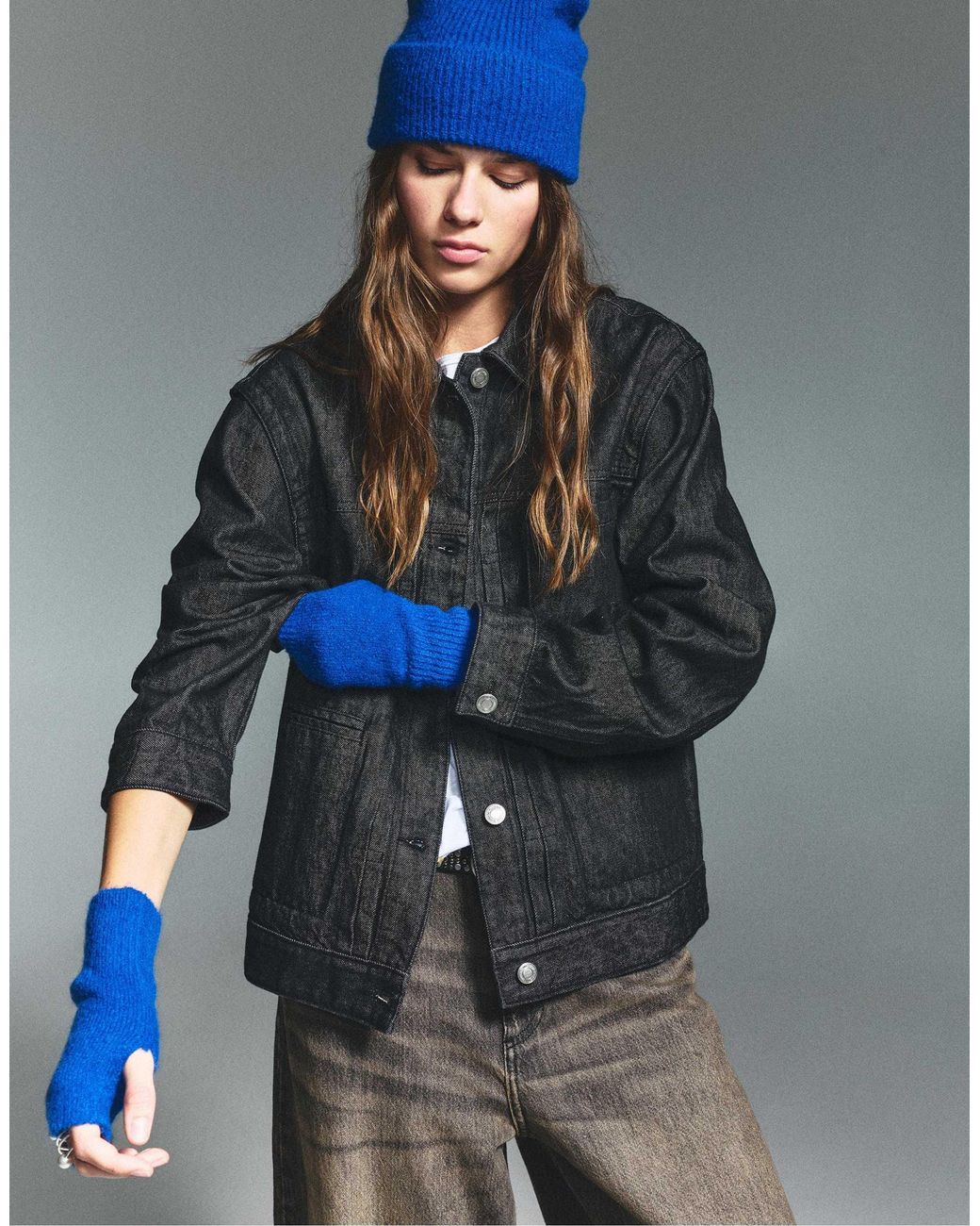 Pull&Bear Blue – strickmütze