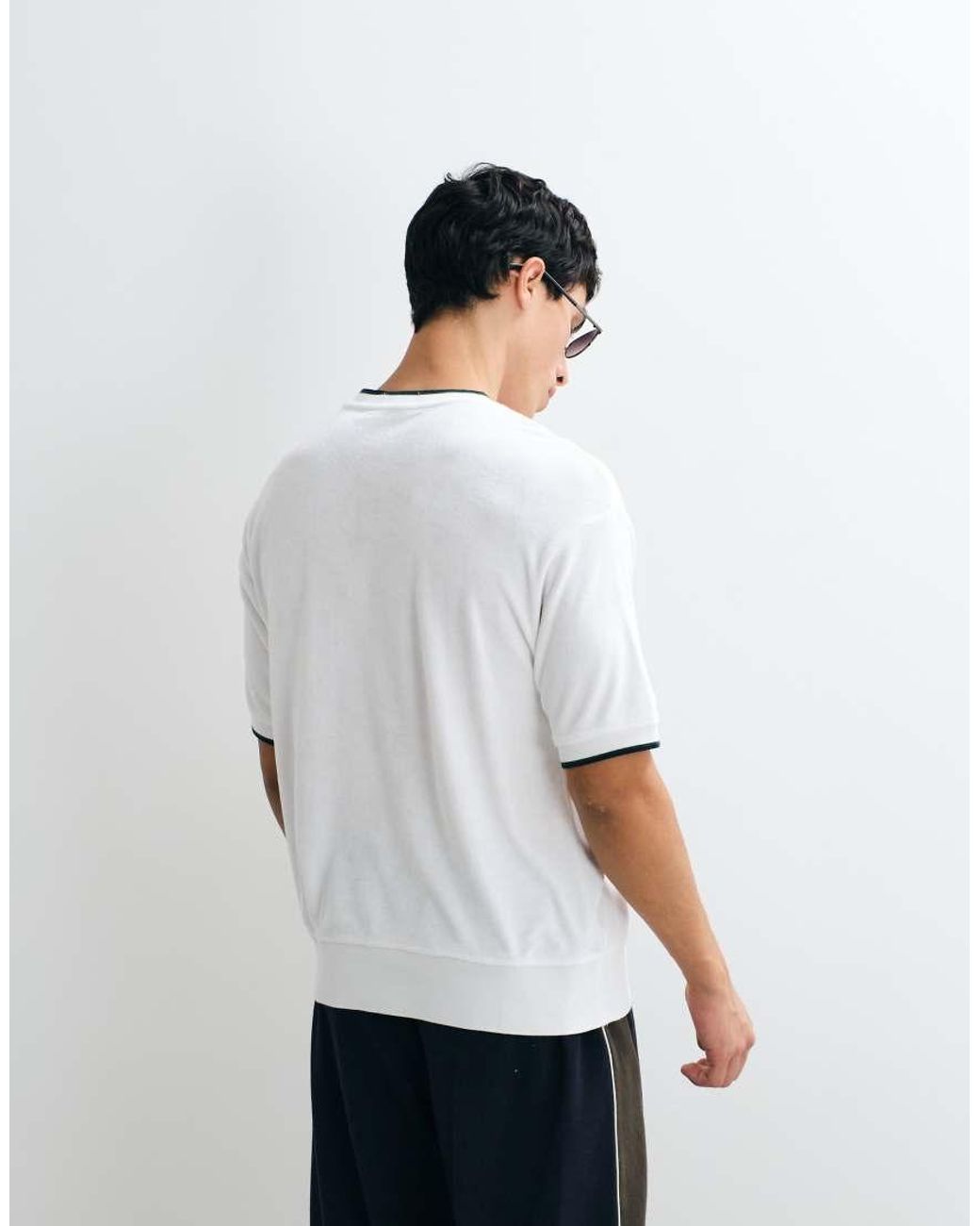 Polo Ralph Lauren White Short Sleeve Terry Relaxed Fit Top for men
