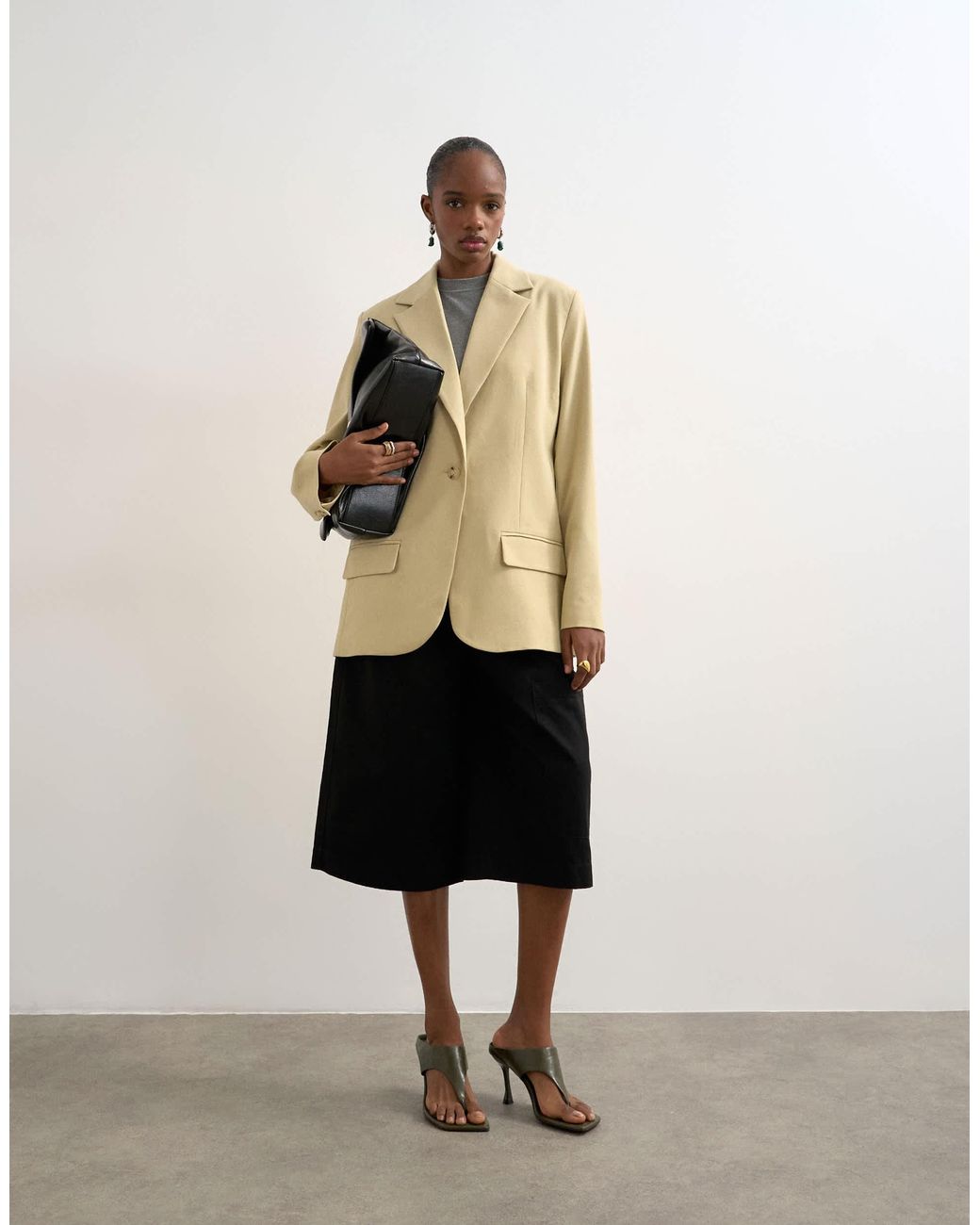 TOPSHOP Green – legerer blazer zum reinschlüpfen