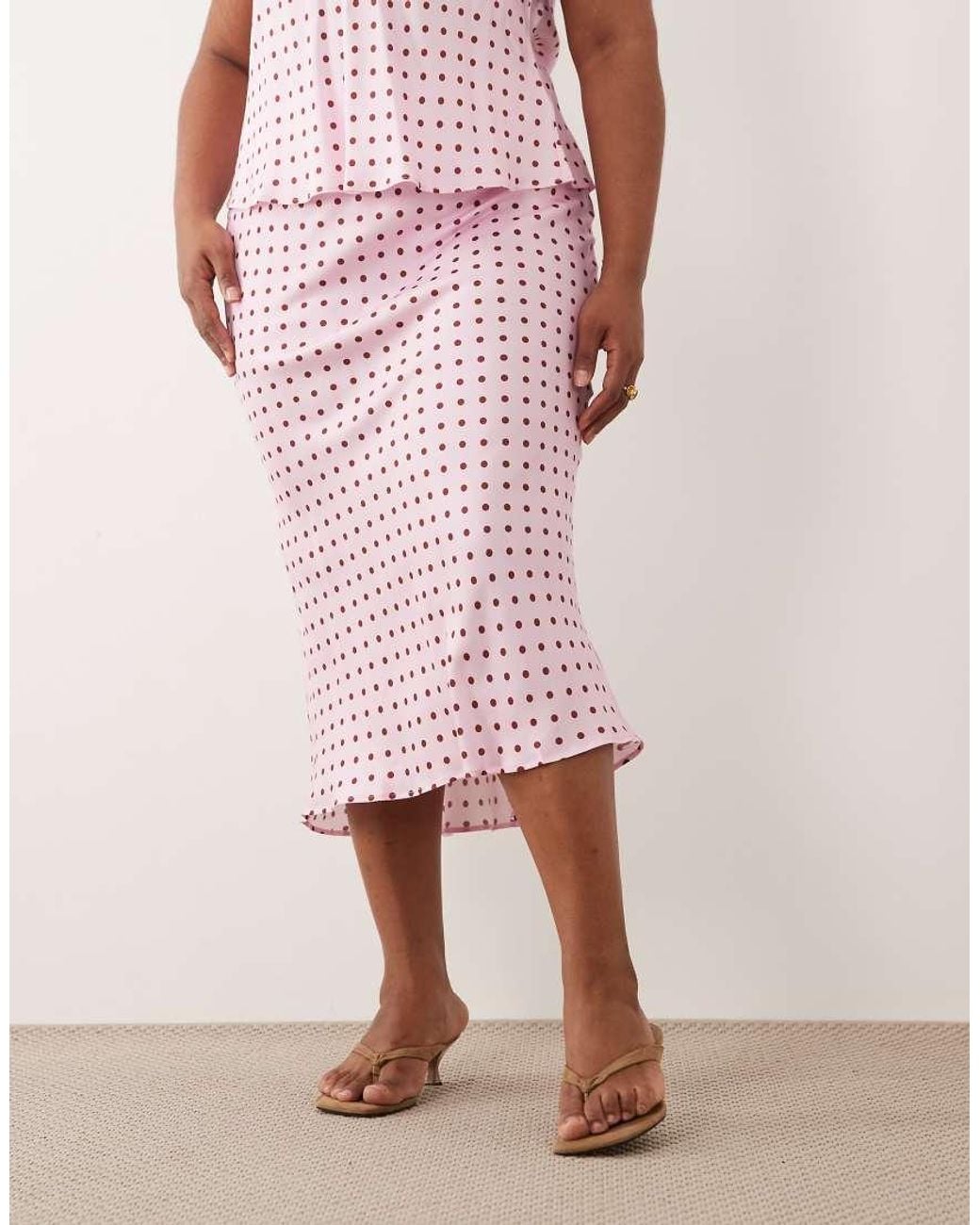 Nobody's Child Pink Elasticated Waist Mid Rise Midi Skirt Co-Ord