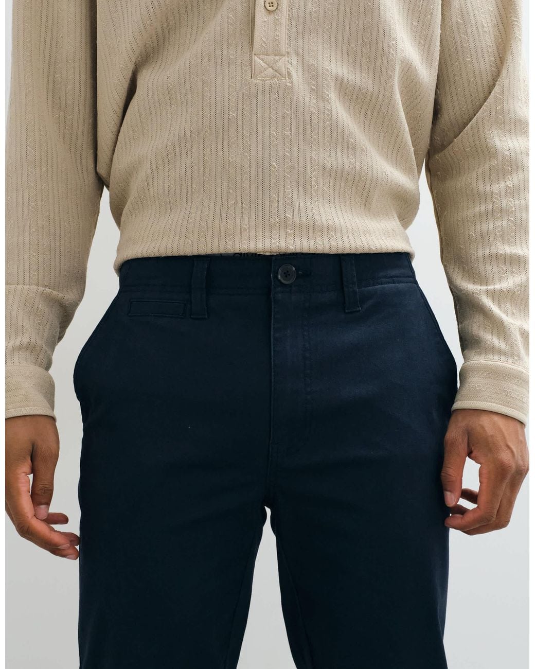 Threadbare Natural Slim Leg Pants for men