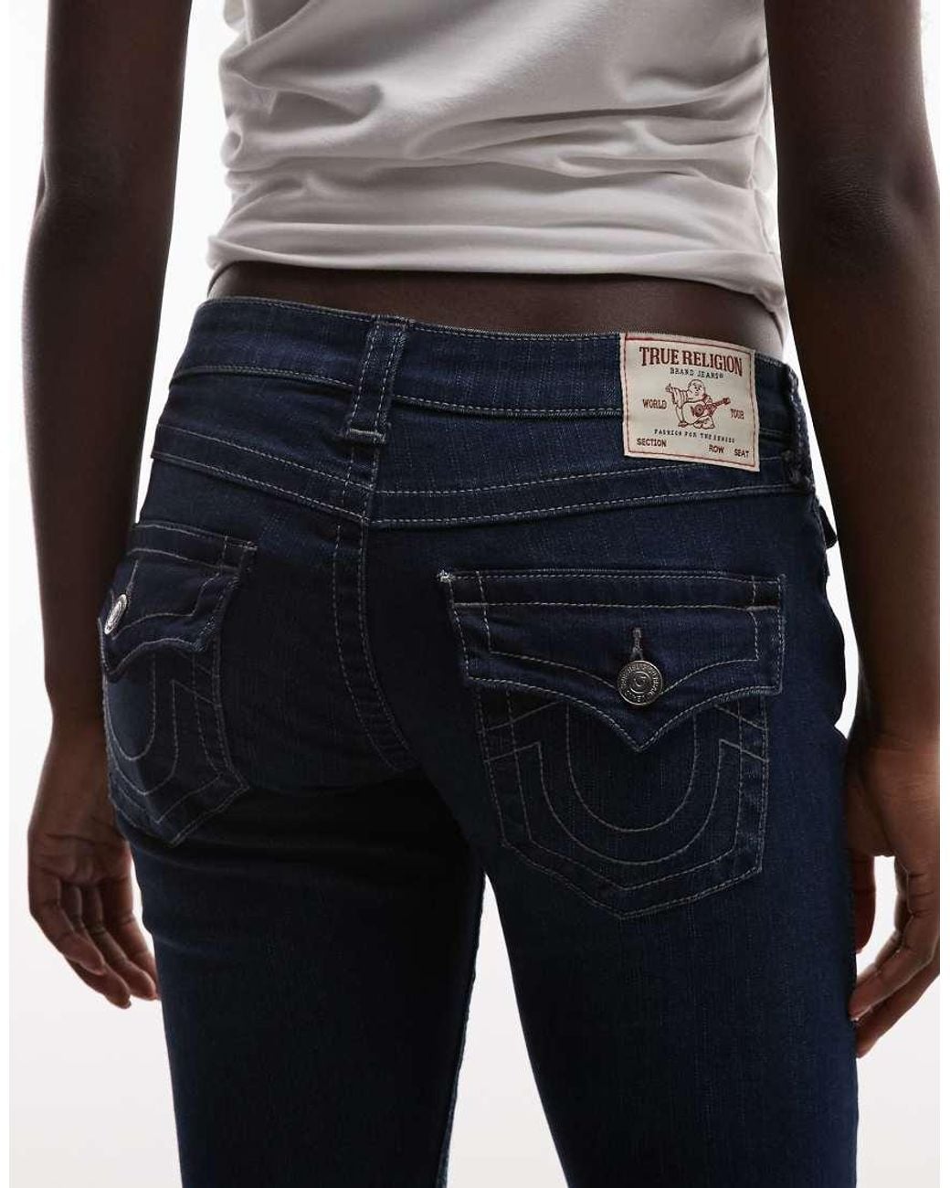 True Religion Blue Joey Low-rise Flap Pocket Flare Jeans