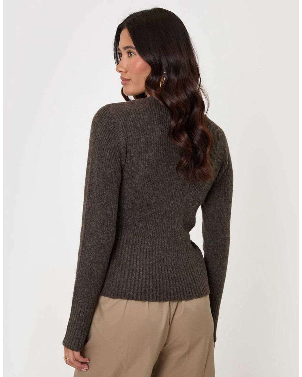 Threadbare Black V Neck Knitted Cardigan