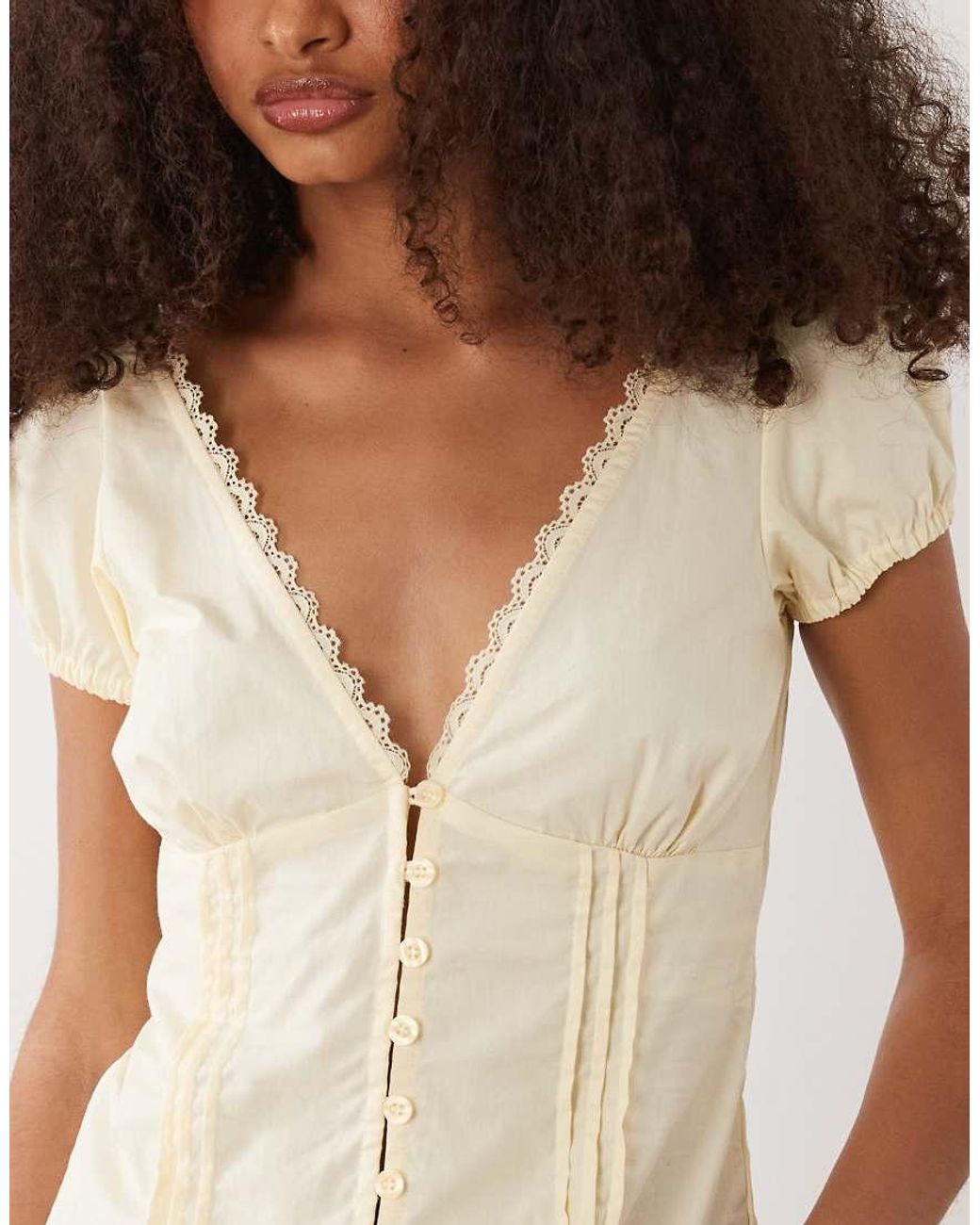 Motel Natural Ilias Corset Poplin Top