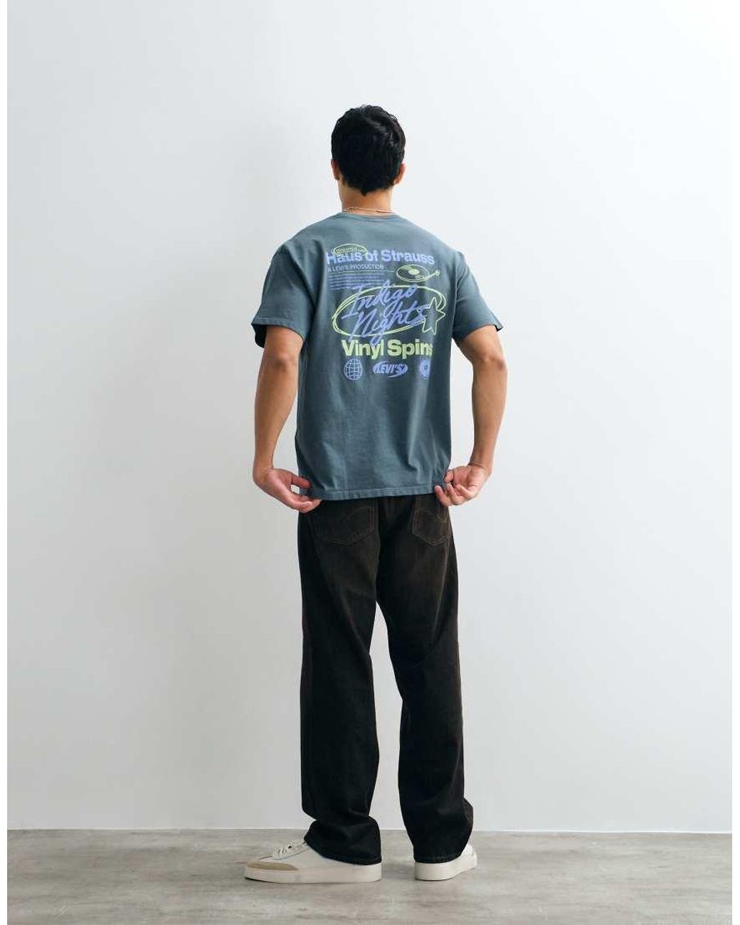 Levi's Blue Back Print Graphic T-Shirt for men