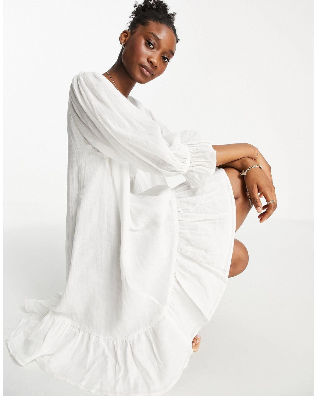 X Lorna Luxe Tiered Smock Mini Dress 